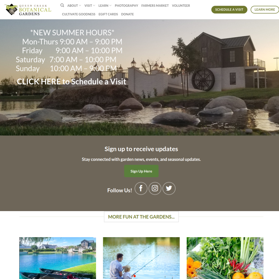 qcgardens.org homepage screenshot