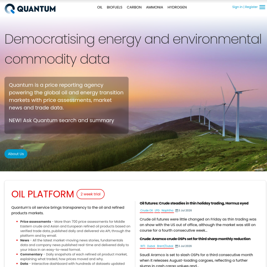 qcintel.com homepage screenshot
