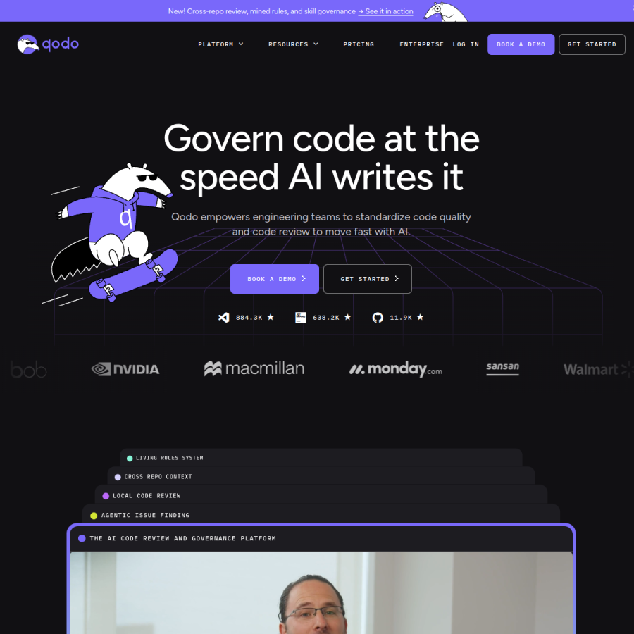 qodo.ai homepage screenshot
