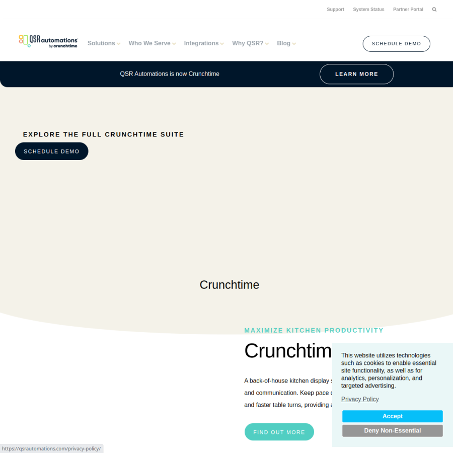 qsrautomations.com homepage screenshot