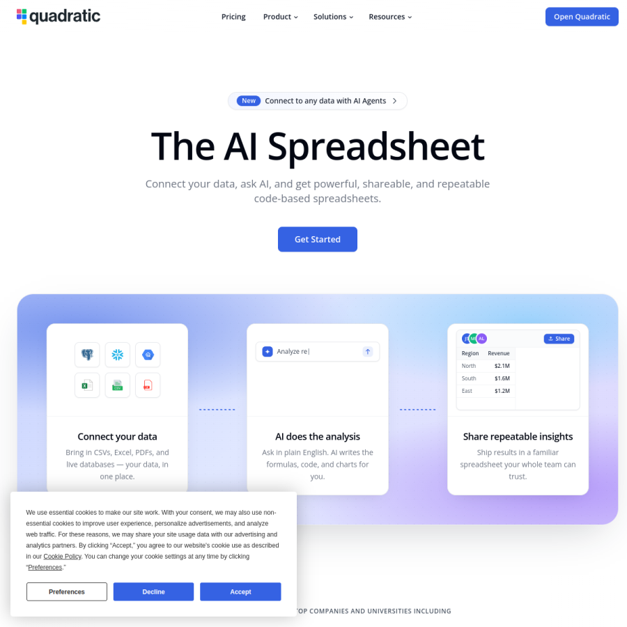 quadratichq.com homepage screenshot