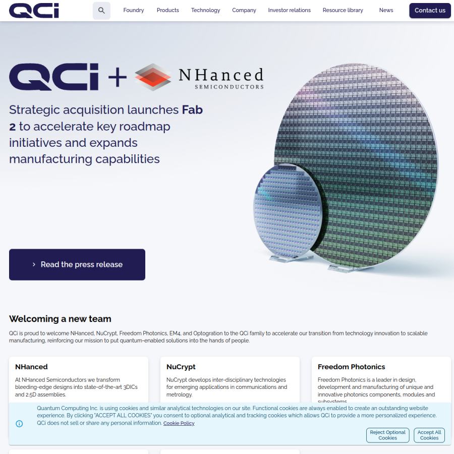 quantumcomputinginc.com homepage screenshot