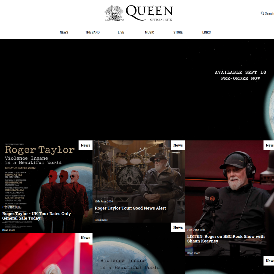 queenonline.com homepage screenshot