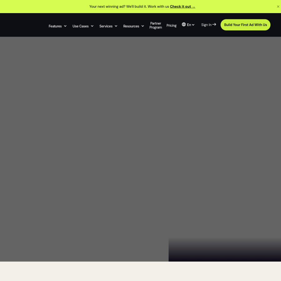 quickads.ai homepage screenshot