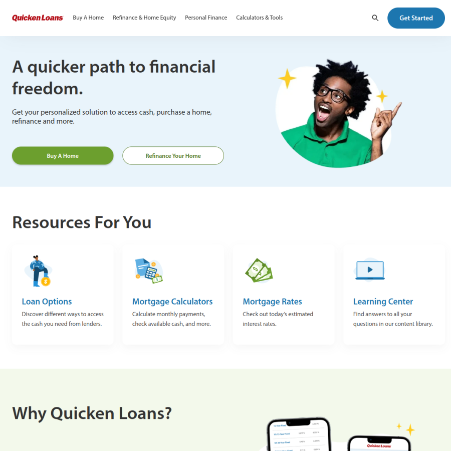 quickenloans.com homepage screenshot