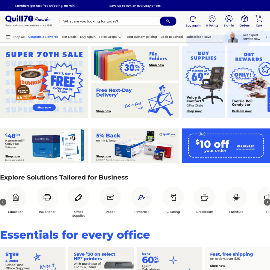 quill.com homepage screenshot