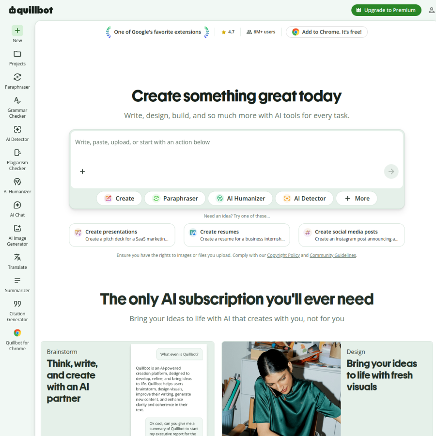 quillbot.com homepage screenshot