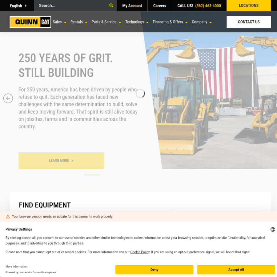 quinncompany.com homepage screenshot