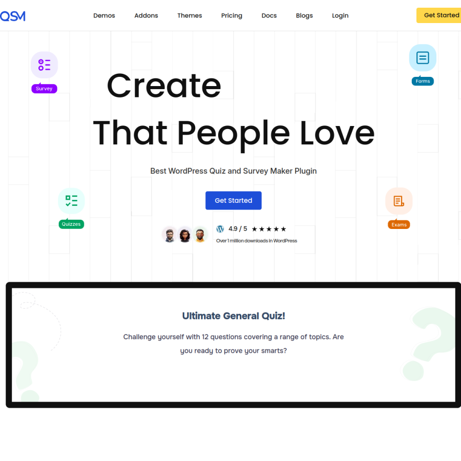 quizandsurveymaster.com homepage screenshot
