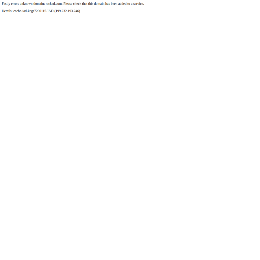 racked.com homepage screenshot