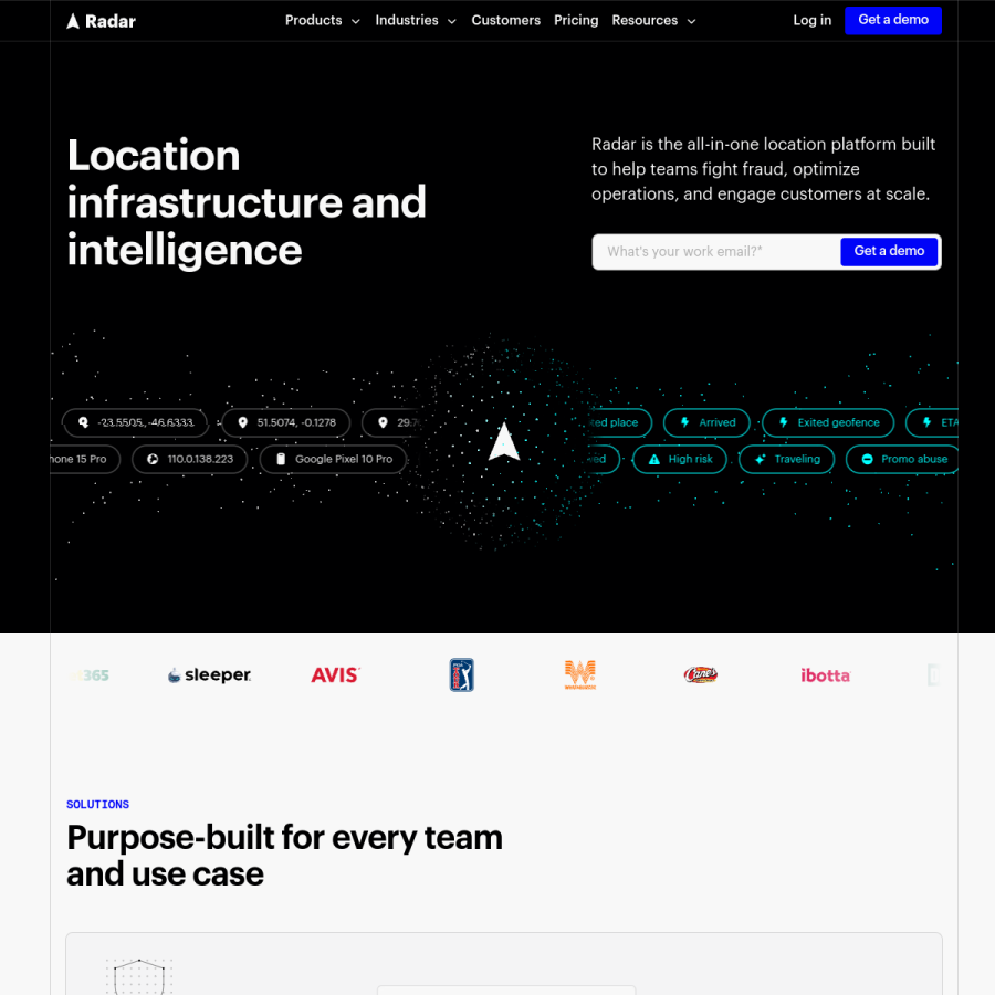 radar.com homepage screenshot