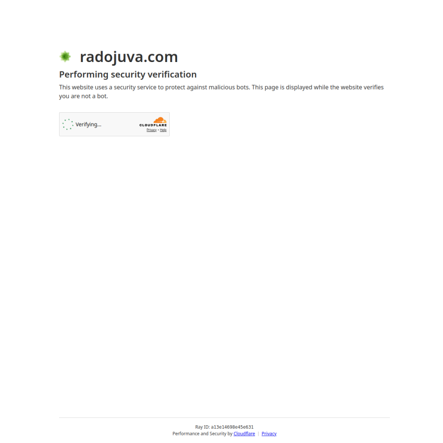 radojuva.com homepage screenshot