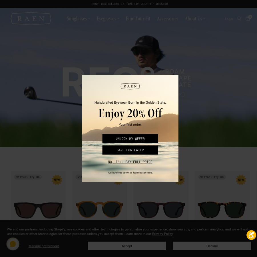 raen.com homepage screenshot