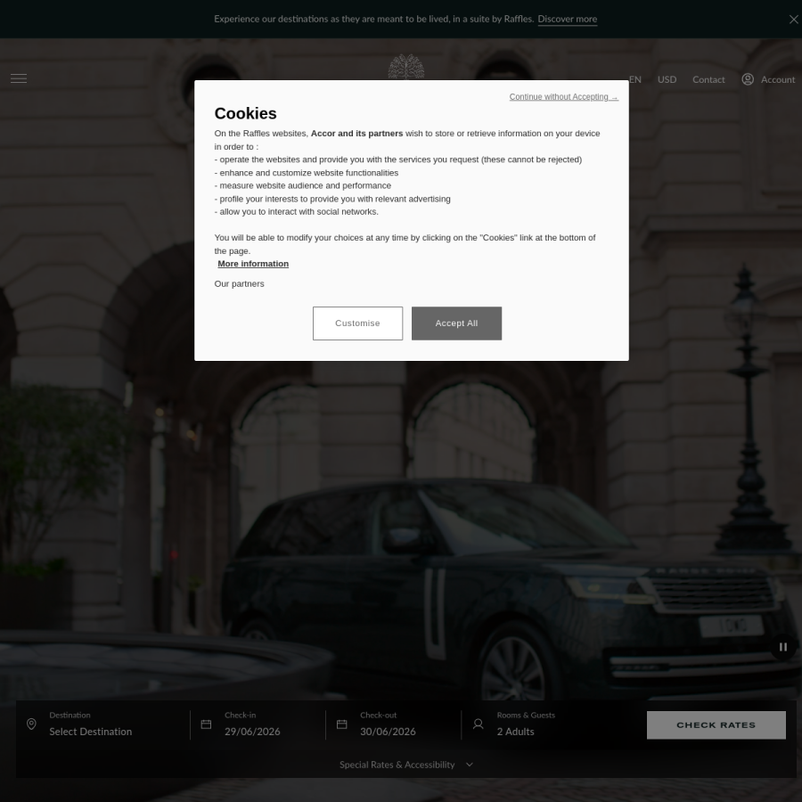 raffles.com homepage screenshot