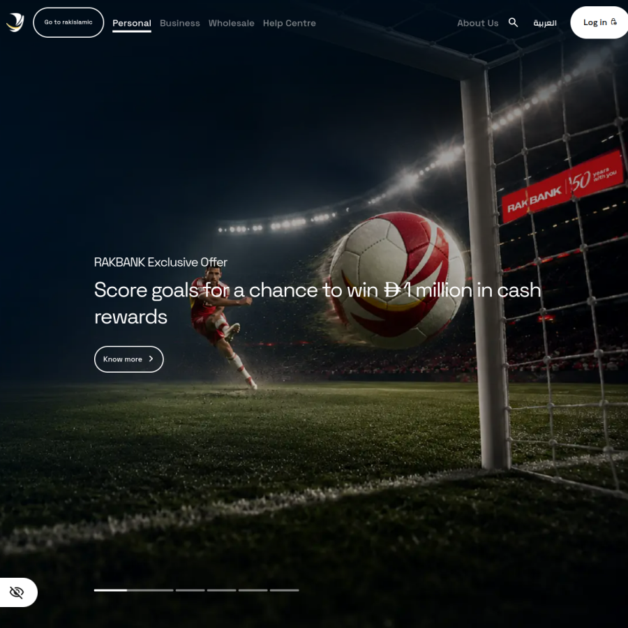 rakbank.ae homepage screenshot