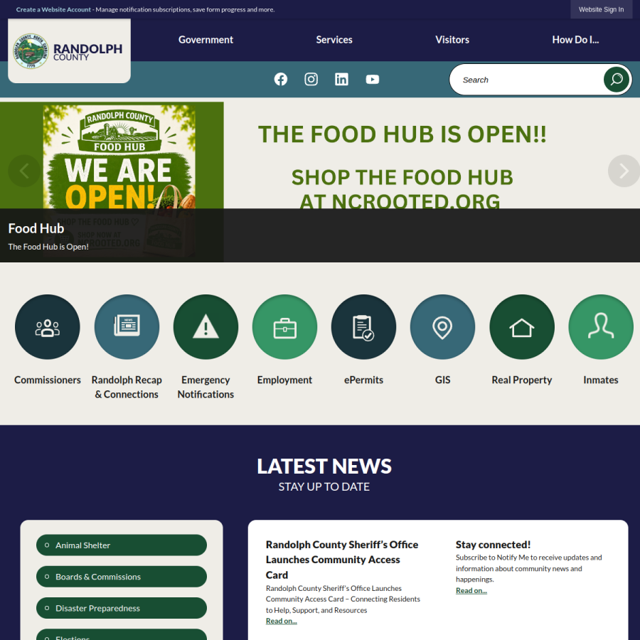 randolphcountync.gov homepage screenshot