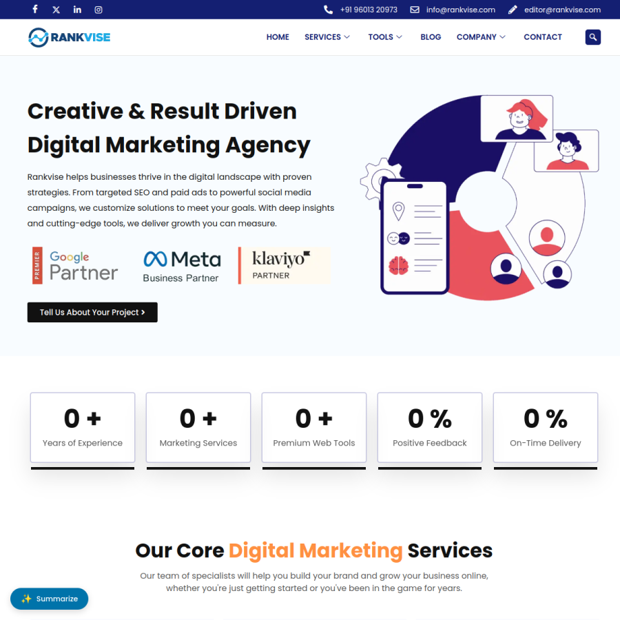 rankvise.com homepage screenshot
