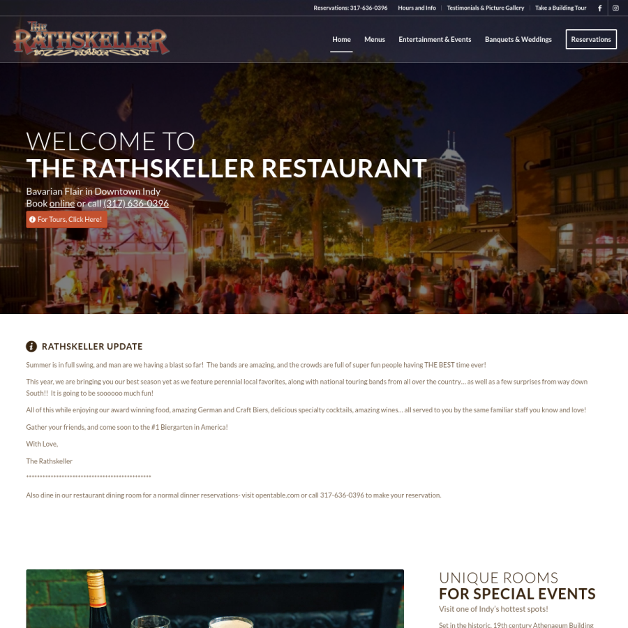 rathskeller.com homepage screenshot