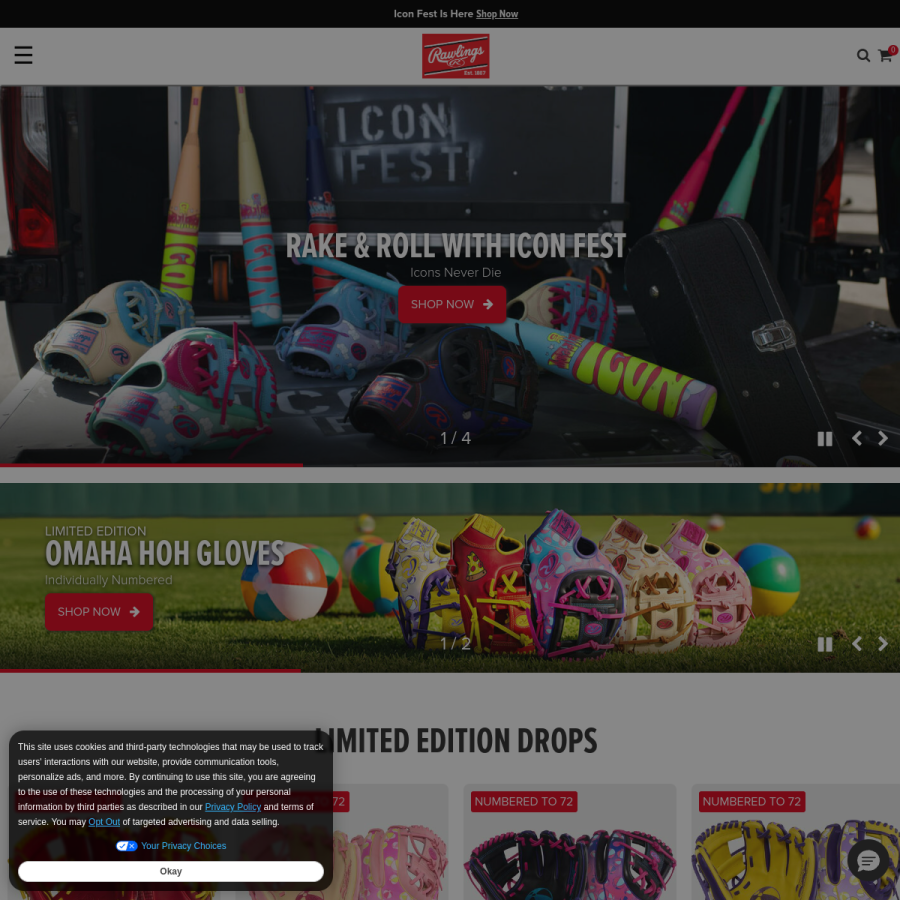 rawlings.com homepage screenshot