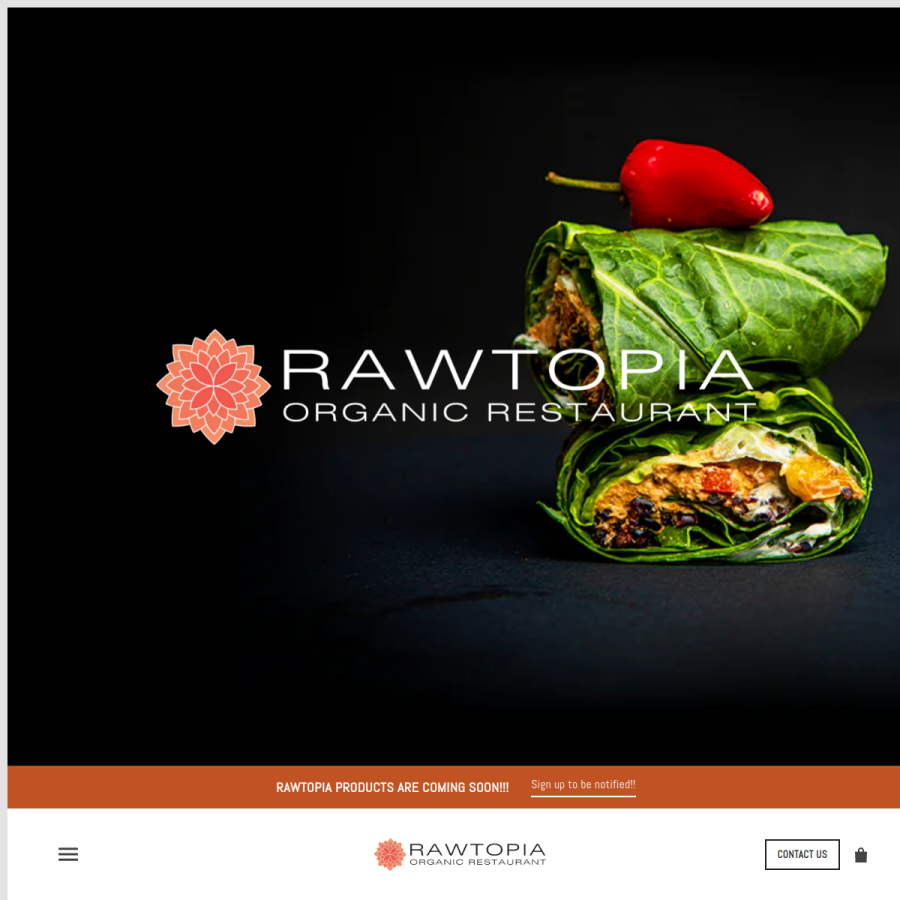 rawtopia.com homepage screenshot