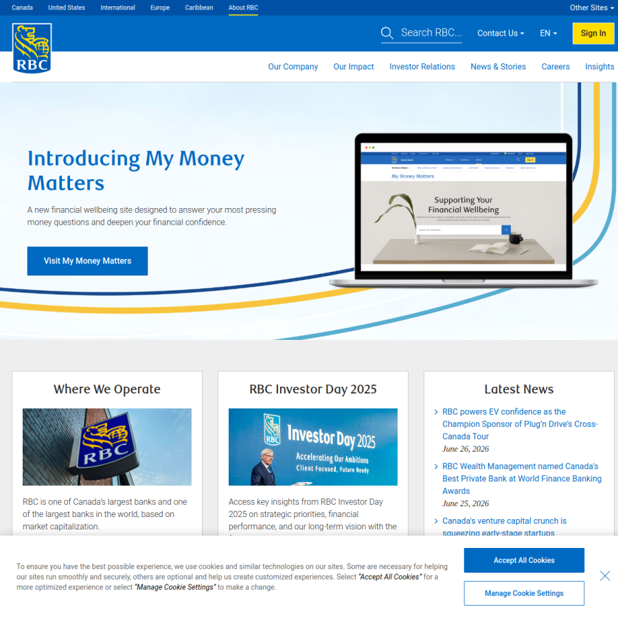 rbc.com homepage screenshot