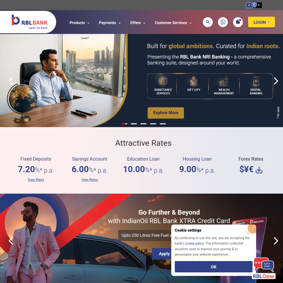 rblbank.com homepage screenshot