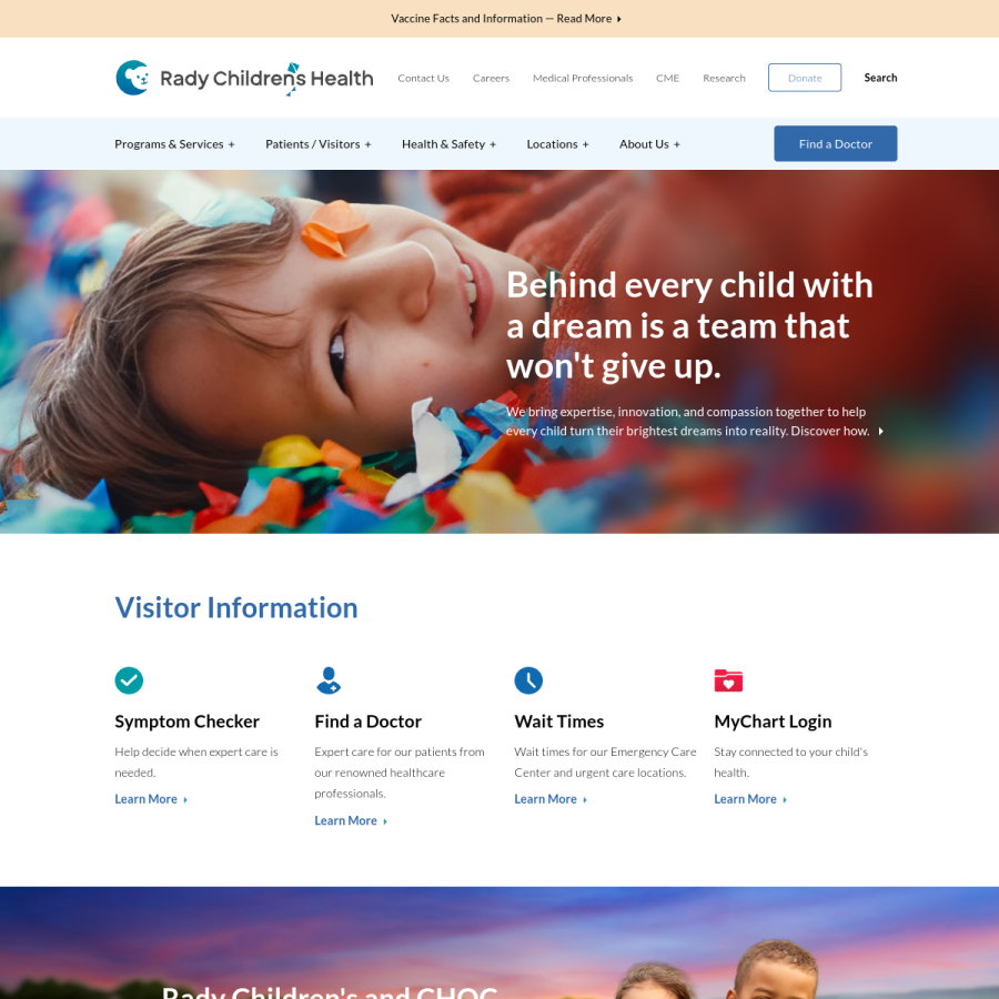 rchsd.org homepage screenshot