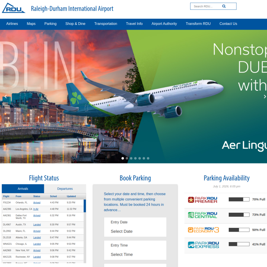 rdu.com homepage screenshot