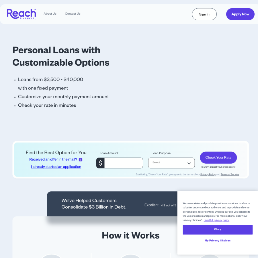 reach.com homepage screenshot