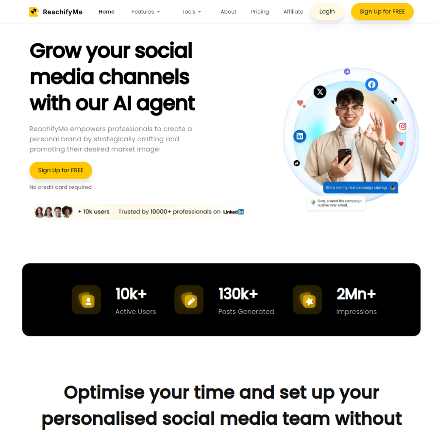 reachifyme.com homepage screenshot
