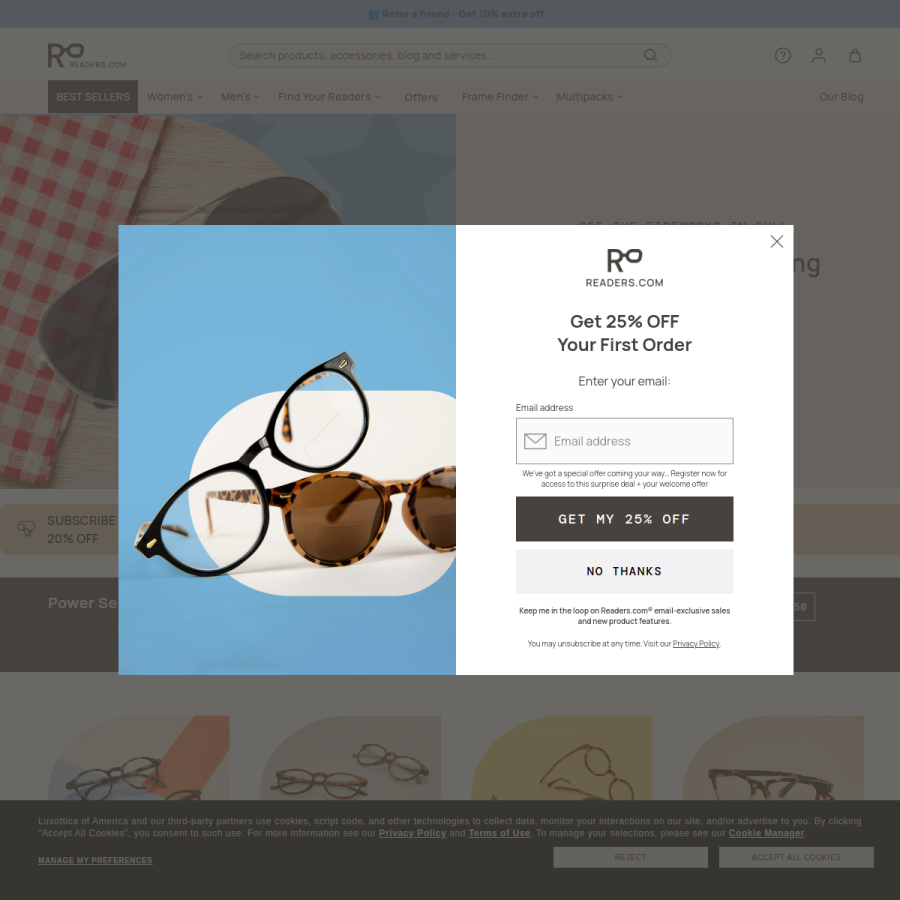 readers.com homepage screenshot