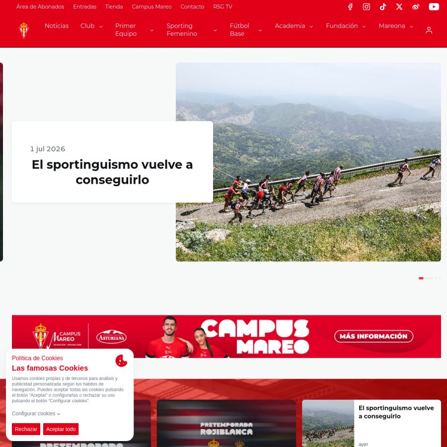 realsporting.com homepage screenshot