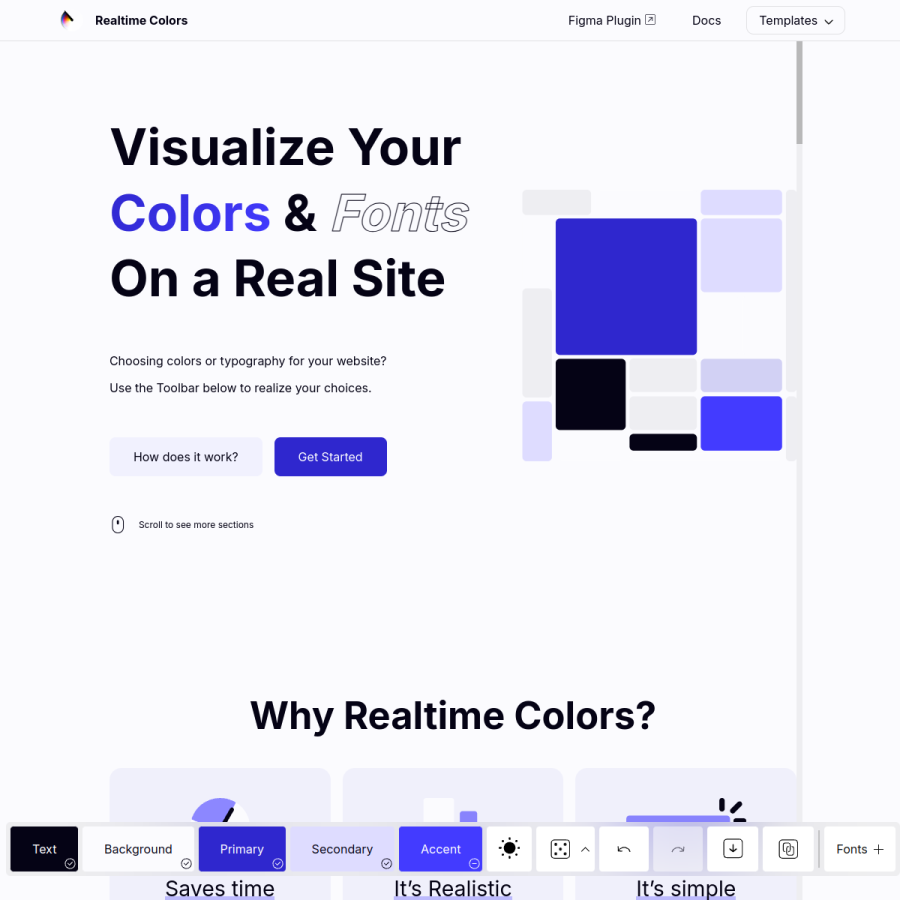 realtimecolors.com homepage screenshot
