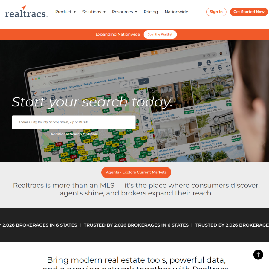 realtracs.com homepage screenshot