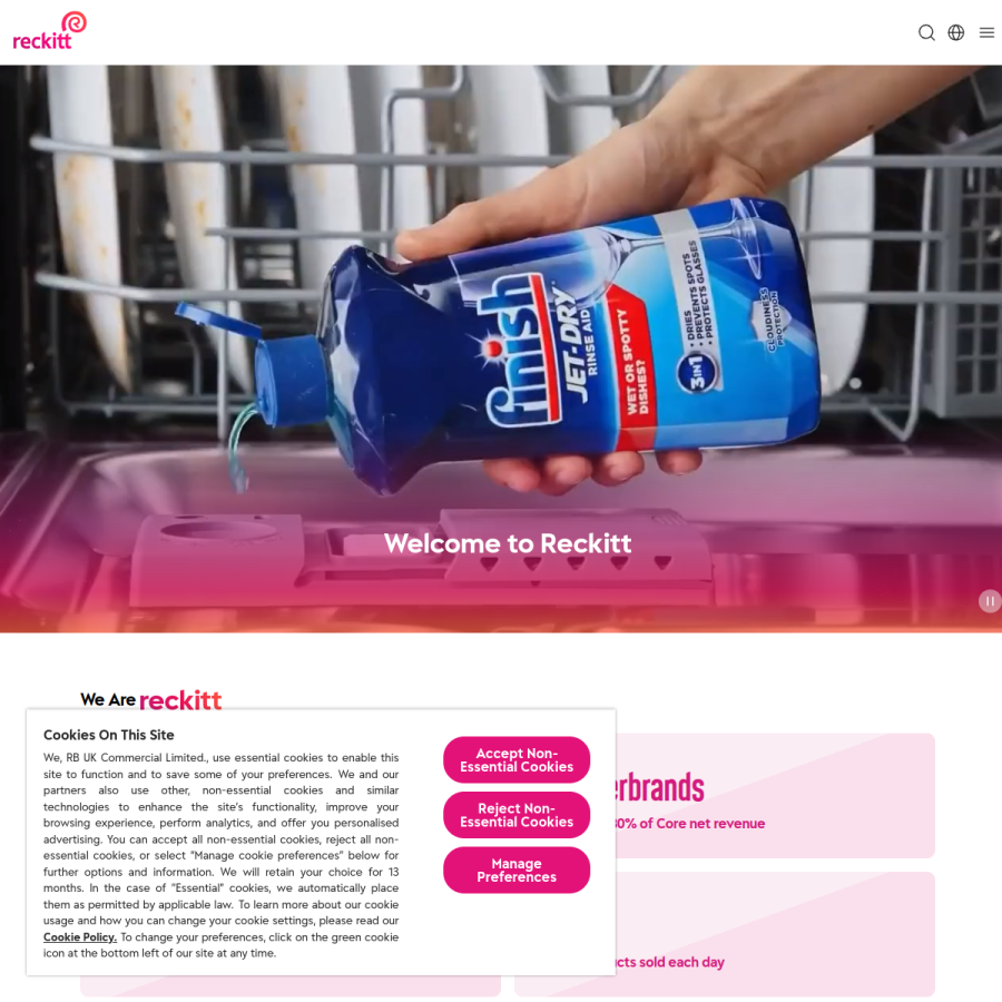 reckitt.com homepage screenshot