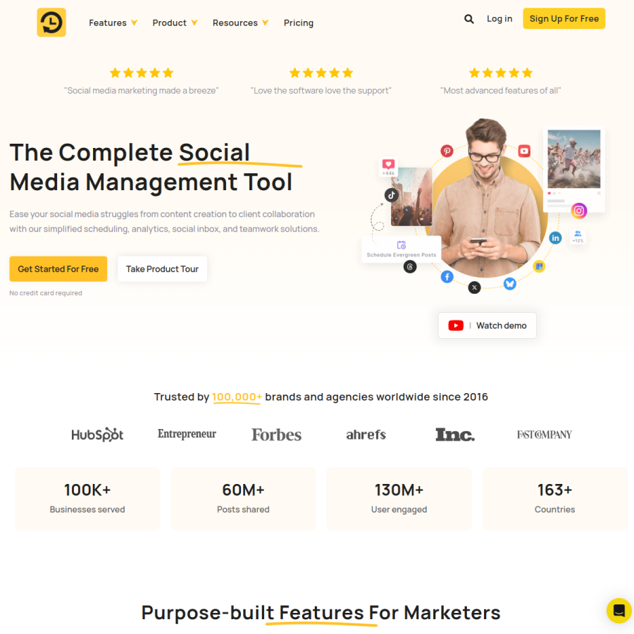 recurpost.com homepage screenshot