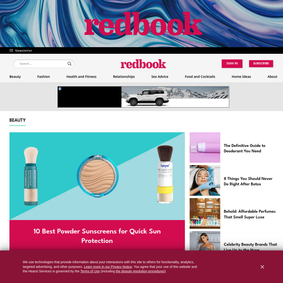 redbookmag.com homepage screenshot