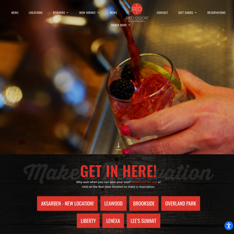 reddoorgrill.com homepage screenshot