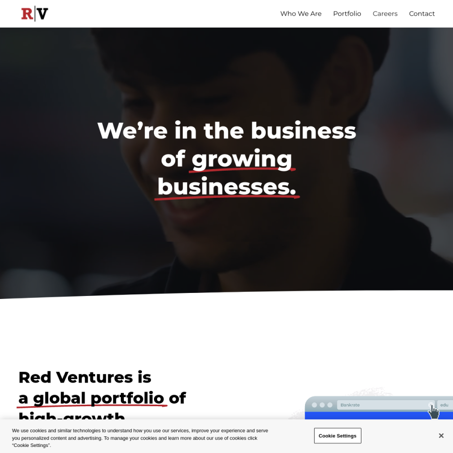 redventures.com homepage screenshot