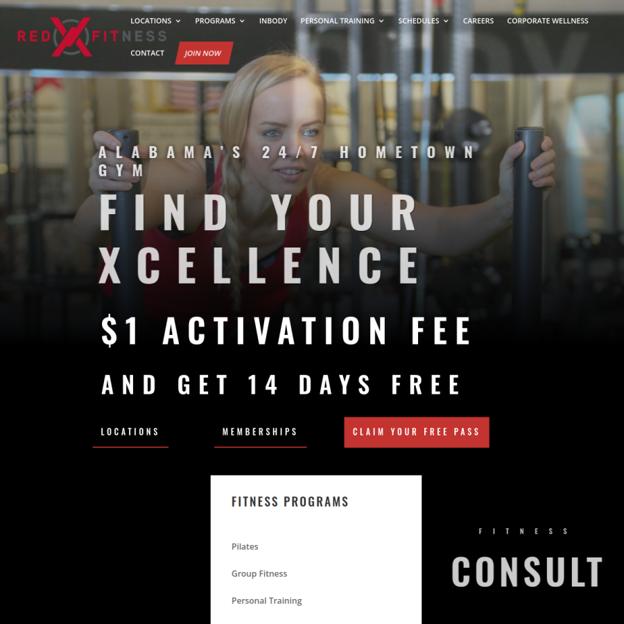 redxfit.com homepage screenshot