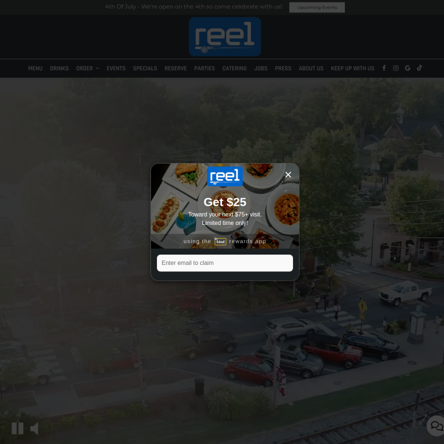 reel-seafood.com homepage screenshot