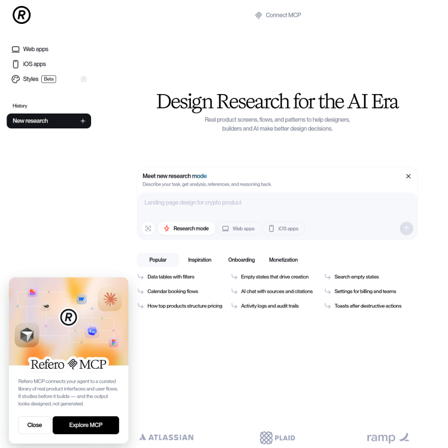 refero.design homepage screenshot