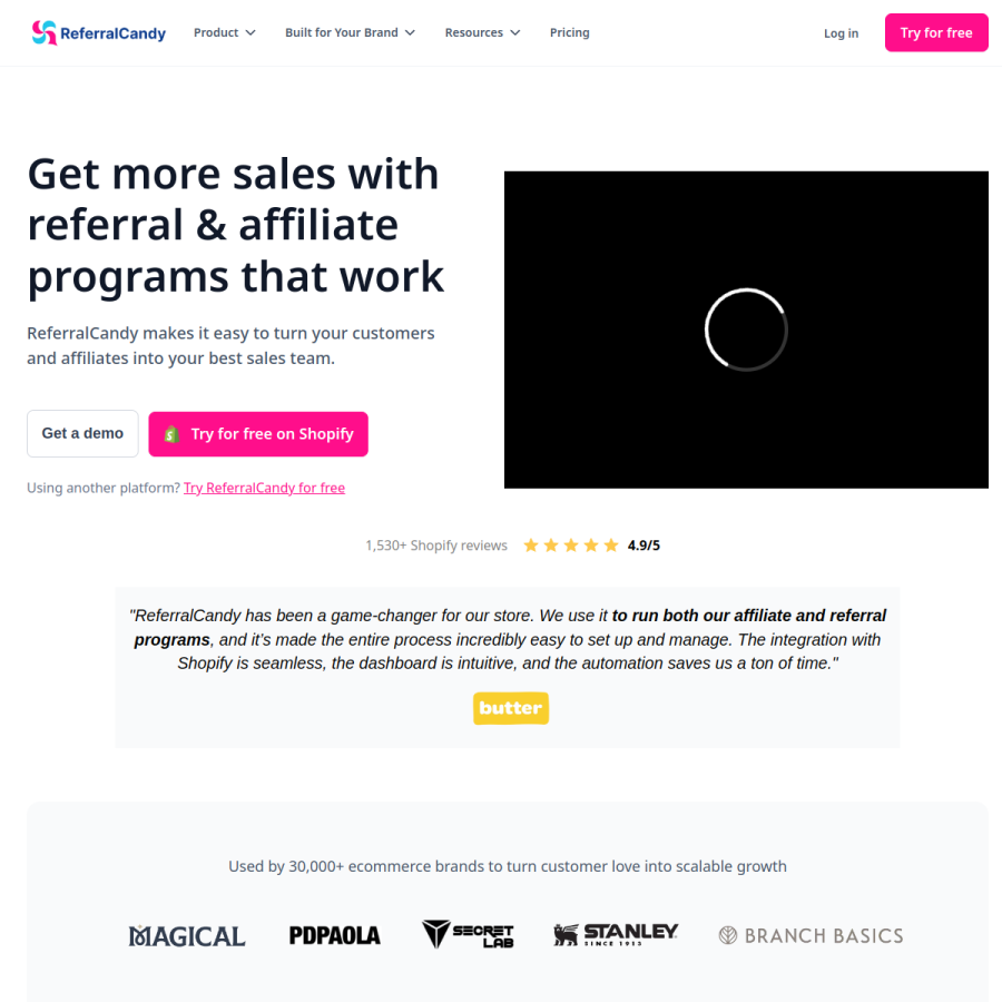 referralcandy.com homepage screenshot