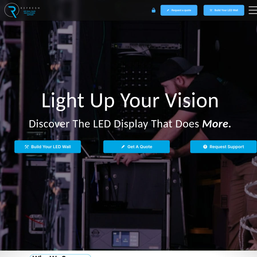 refreshled.com homepage screenshot