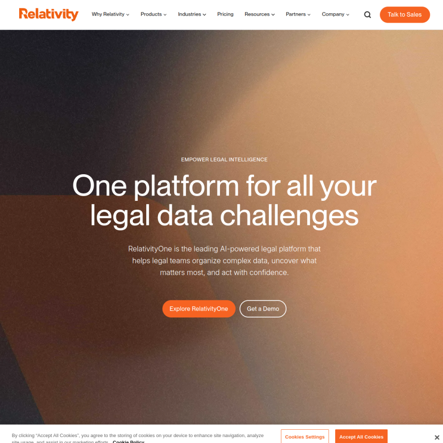 relativity.com homepage screenshot