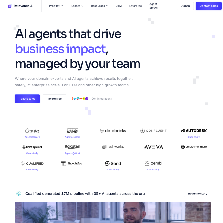 relevanceai.com homepage screenshot