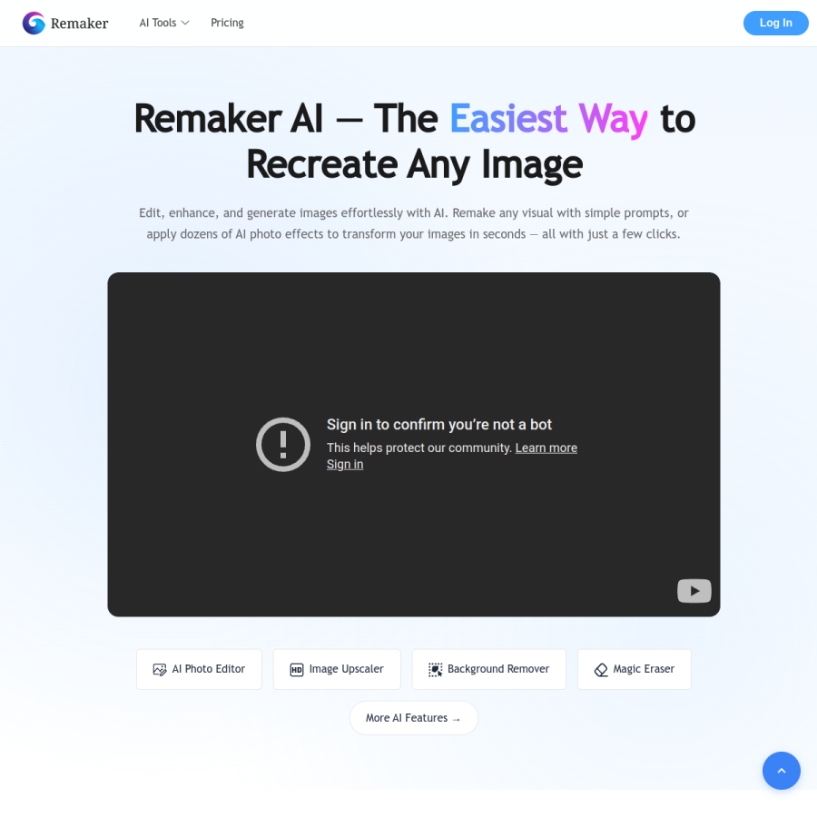 remaker.ai homepage screenshot