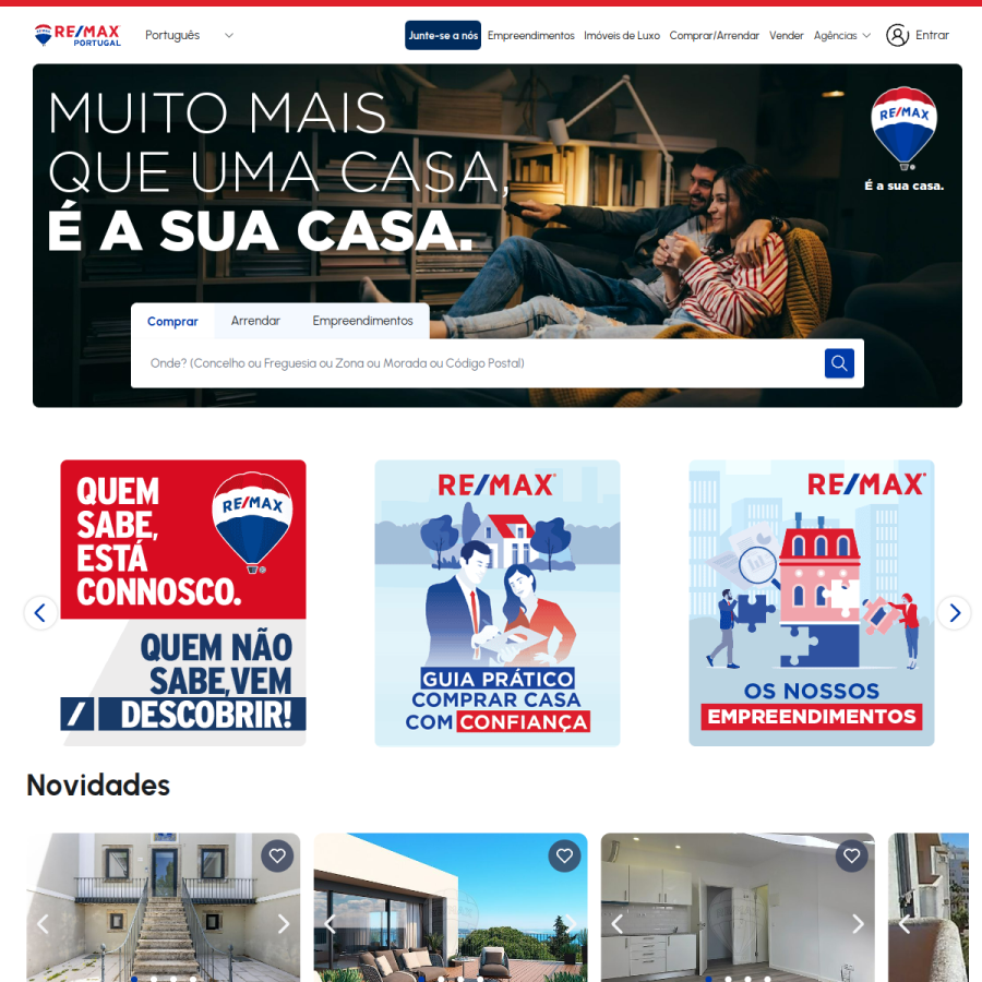 remax.pt homepage screenshot