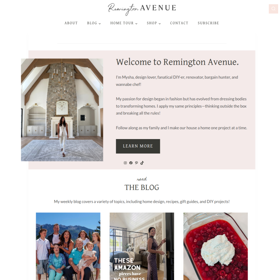 remingtonavenue.com homepage screenshot