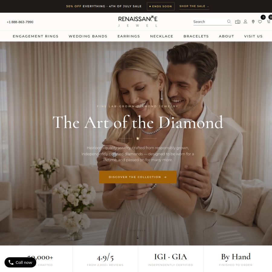 renaissancejewel.com homepage screenshot